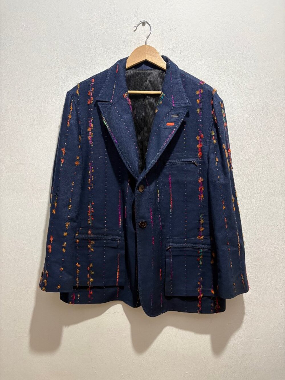 UNIQUE Ron & Ron bespoke blazer in chambray jacquard size large